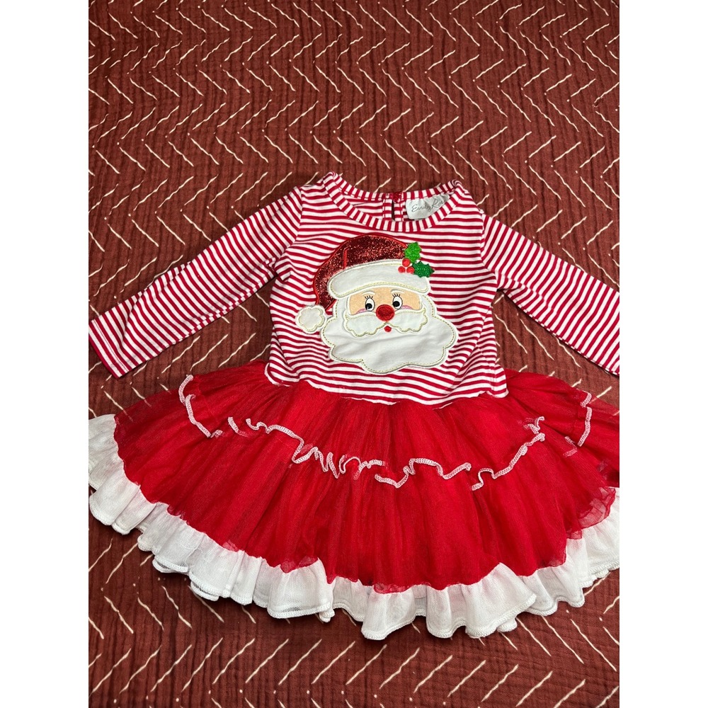 Emily Rose Infant 18M Christmas Santa‎ Stripe Tulle Tutu Dress Holiday